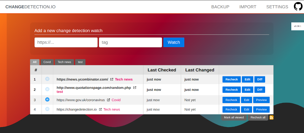 Change Detection