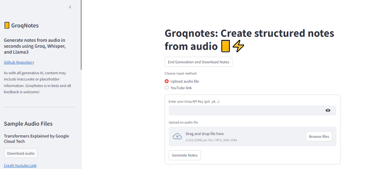 GroqNotes