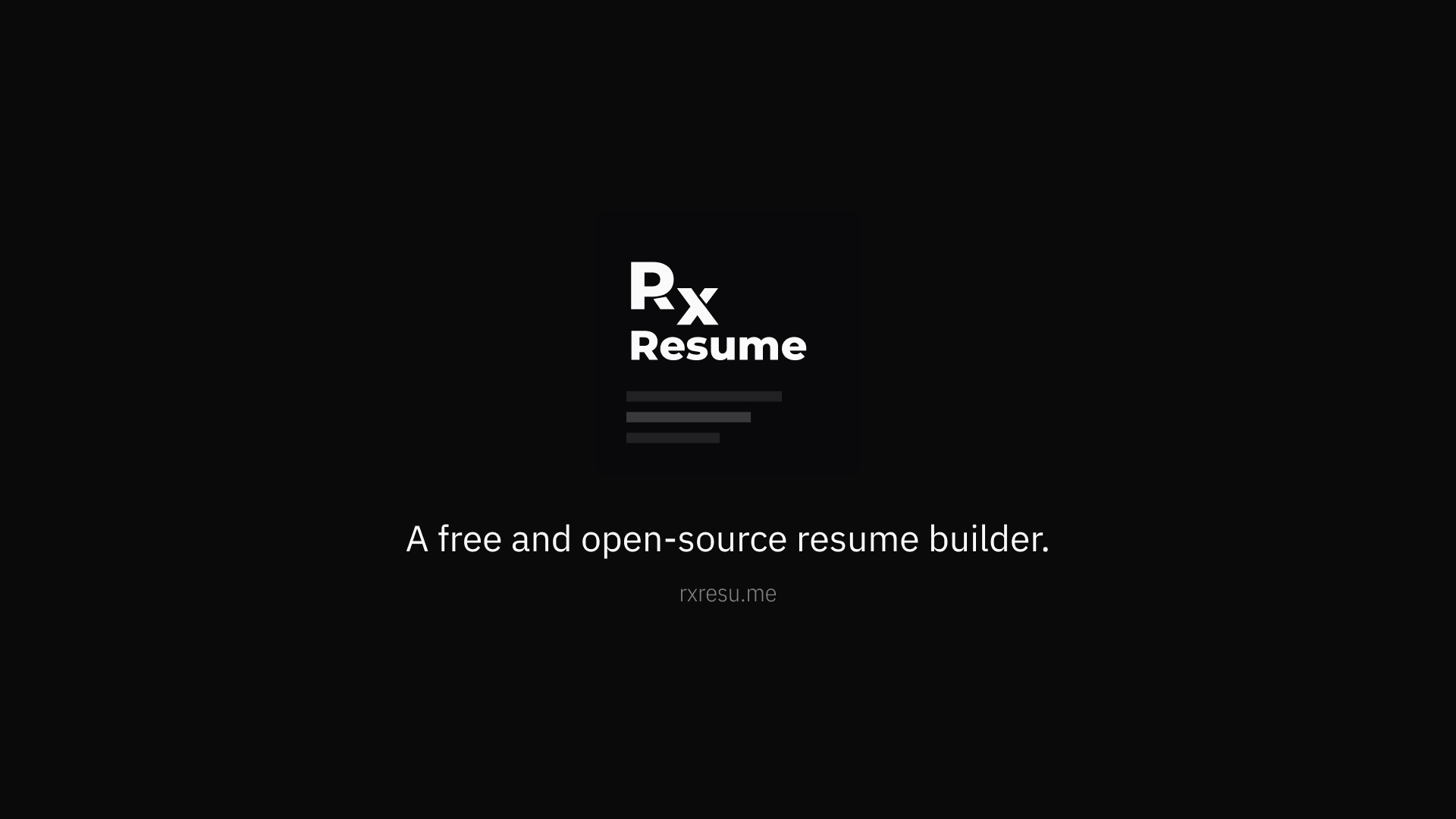 Reactive Resume